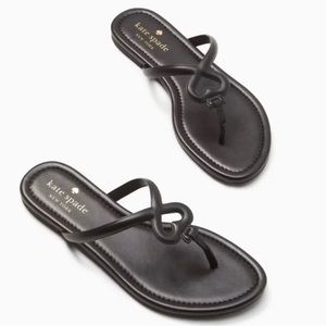 NWOT Kate Spade New York Black Pamela Sandals (Size 8)